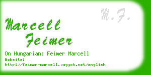 marcell feimer business card